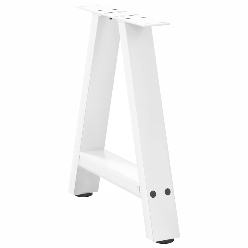 Gambe Tavolino da Caffè a A 2 pz Bianco 50x(42-43) cm Acciaio - homemem39