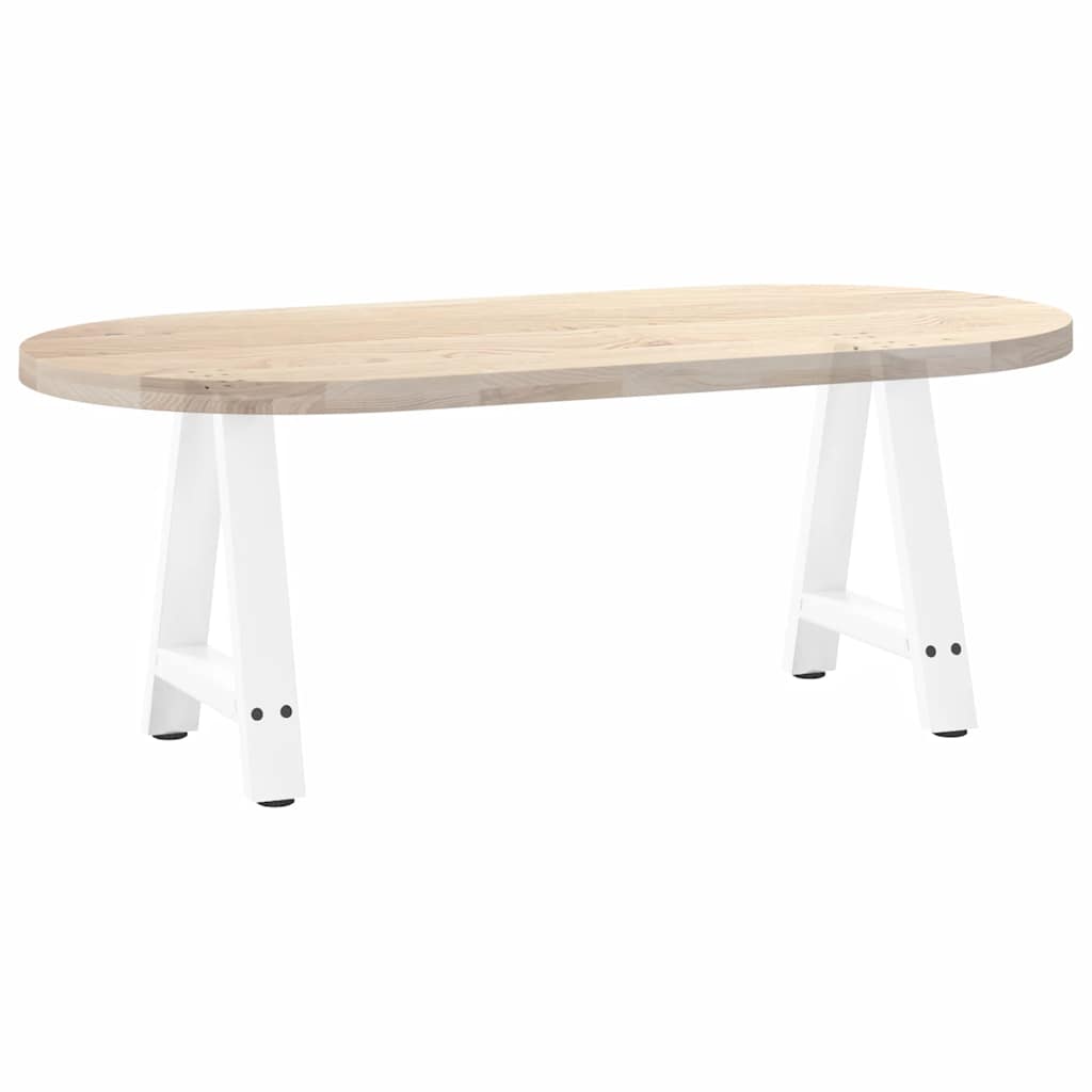 Gambe Tavolino da Caffè a A 2 pz Bianco 50x(42-43) cm Acciaio - homemem39