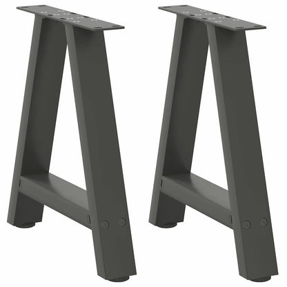 Gambe Tavolino Caffè a A 2 pz Antracite 50x(42-43)cm in Acciaio - homemem39
