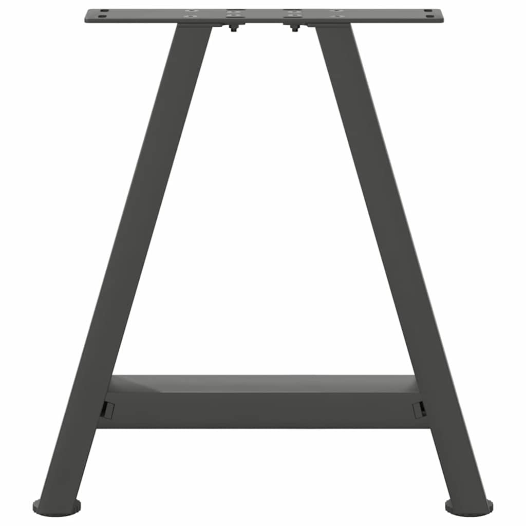 Gambe Tavolino Caffè a A 2 pz Antracite 50x(42-43)cm in Acciaio - homemem39