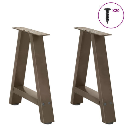 Gambe Tavolino da Caffè a A 2 pz 50x(42-43) cm Acciaio
