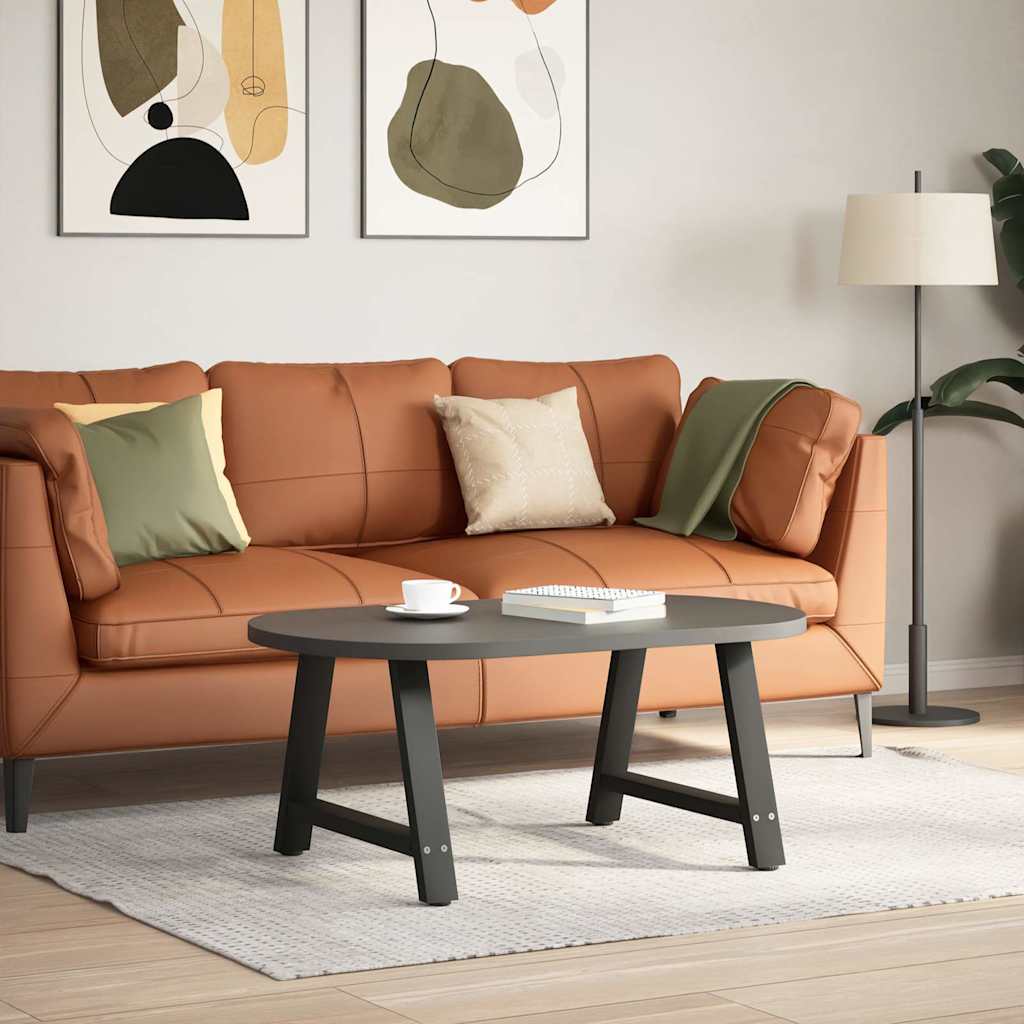 Gambe per Tavolino da Caffè a Forma di A 2 pz Nere 60x(42-43)cm