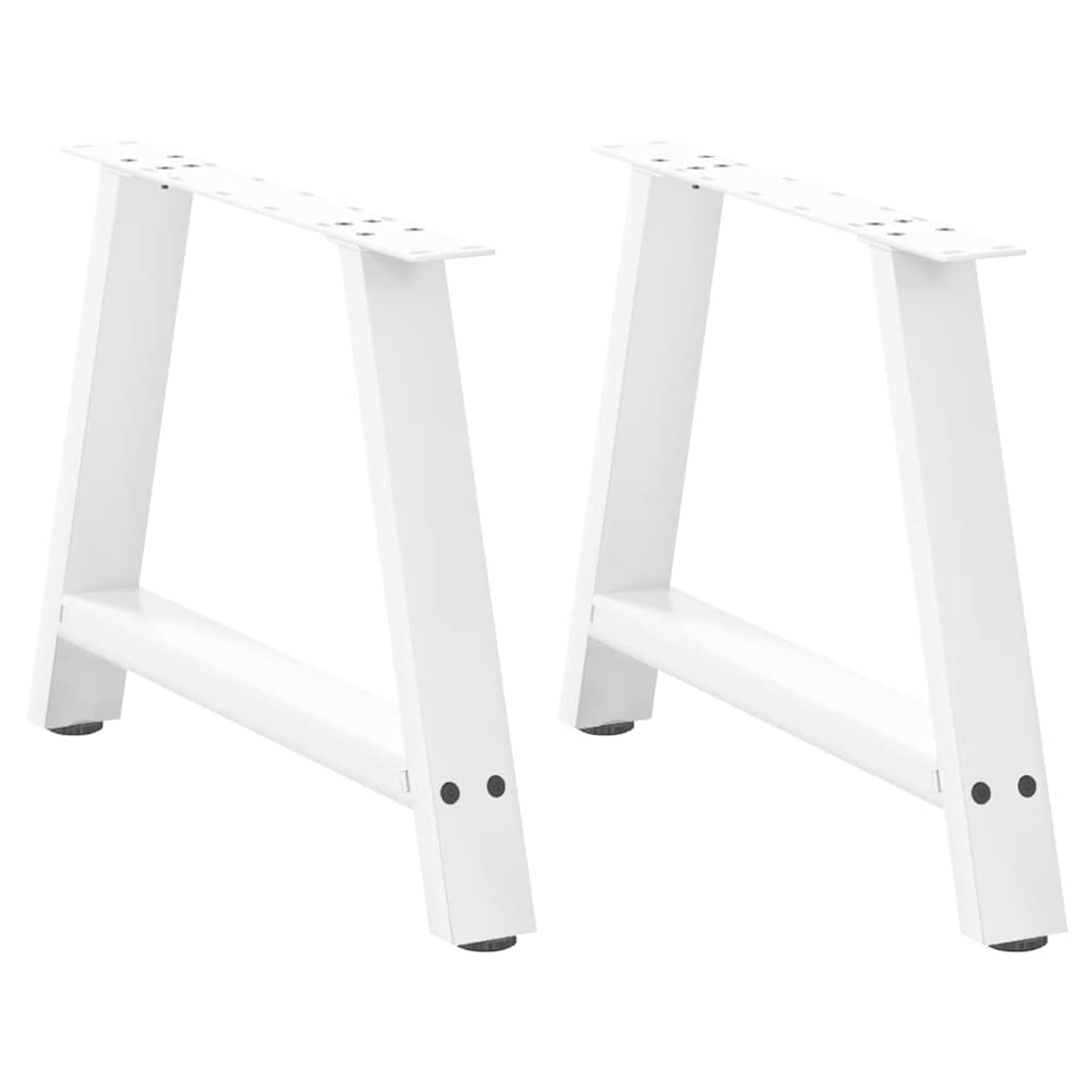 Gambe Tavolino Caffè a A 2 pz Bianco 60x(42-43) cm Acciaio - homemem39