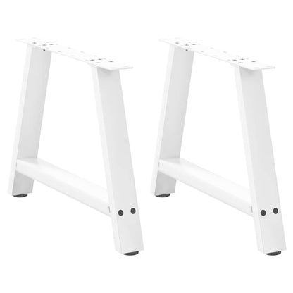 Gambe Tavolino Caffè a A 2 pz Bianco 60x(42-43) cm Acciaio - homemem39