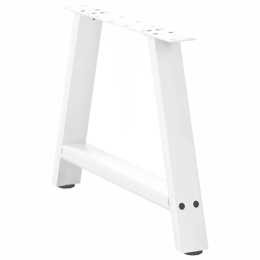 Gambe Tavolino Caffè a A 2 pz Bianco 60x(42-43) cm Acciaio - homemem39