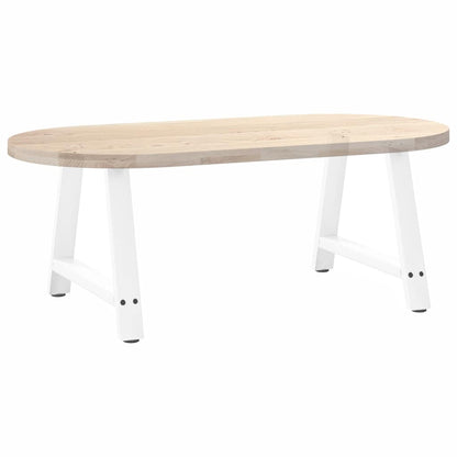 Gambe Tavolino Caffè a A 2 pz Bianco 60x(42-43) cm Acciaio - homemem39