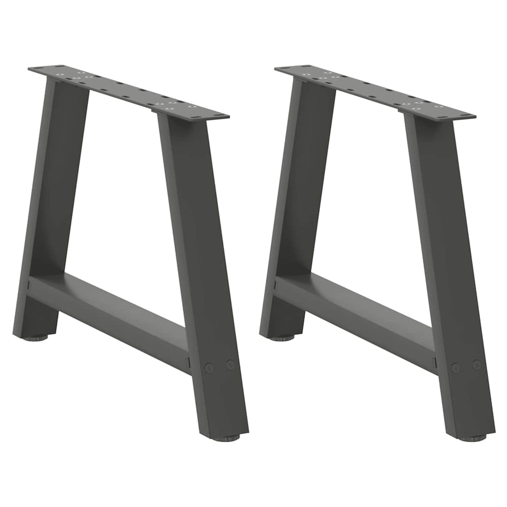Gambe Tavolino Caffè a A 2 pz Antracite 60x(42-43)cm in Acciaio - homemem39