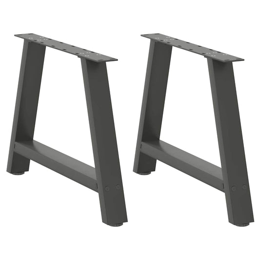 Gambe Tavolino Caffè a A 2 pz Antracite 60x(42-43)cm in Acciaio - homemem39