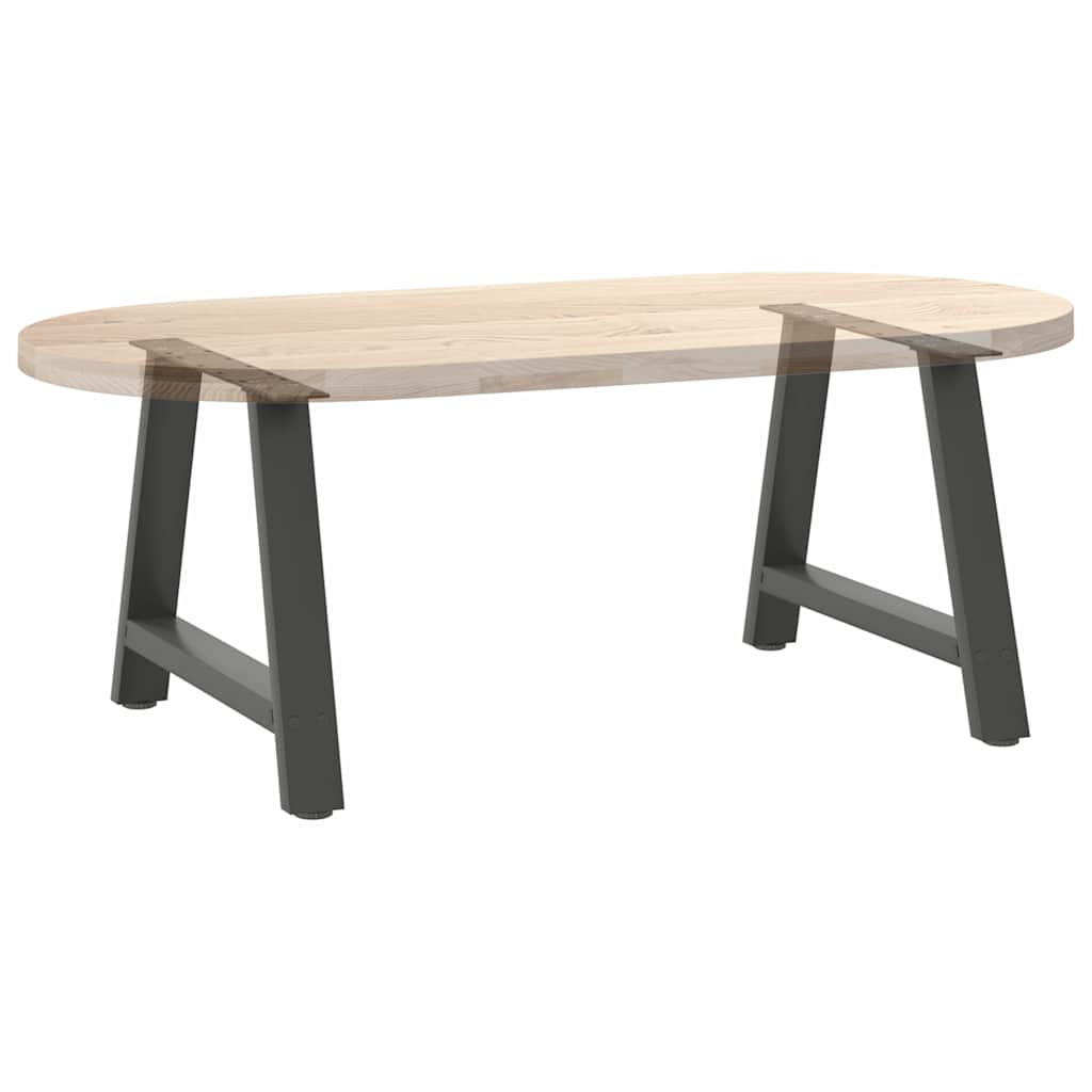 Gambe per Tavolino da Caffè forma A 2 pz Antracite 60x(42-43)cm