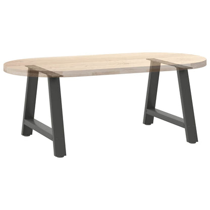 Gambe per Tavolino da Caffè forma A 2 pz Antracite 60x(42-43)cm