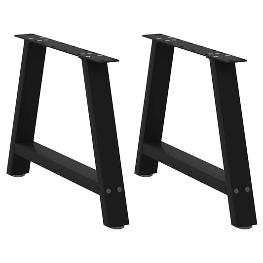 Gambe Tavolino da Caffè a A 2 pz Nero 70x(42-43) cm in Acciaio - homemem39