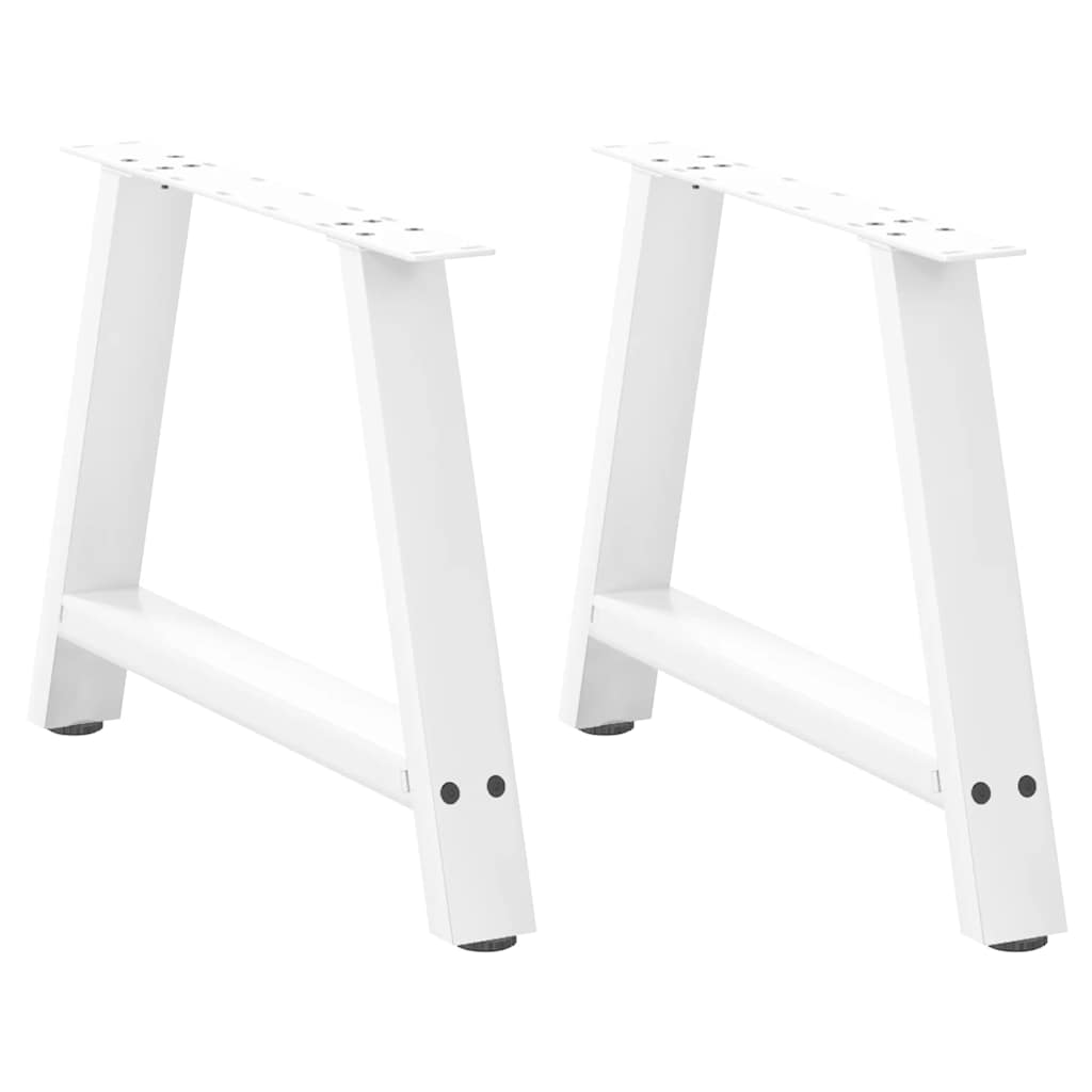 Gambe Tavolino da Caffè a A 2 pz Bianco 70x(42-43) cm Acciaio - homemem39