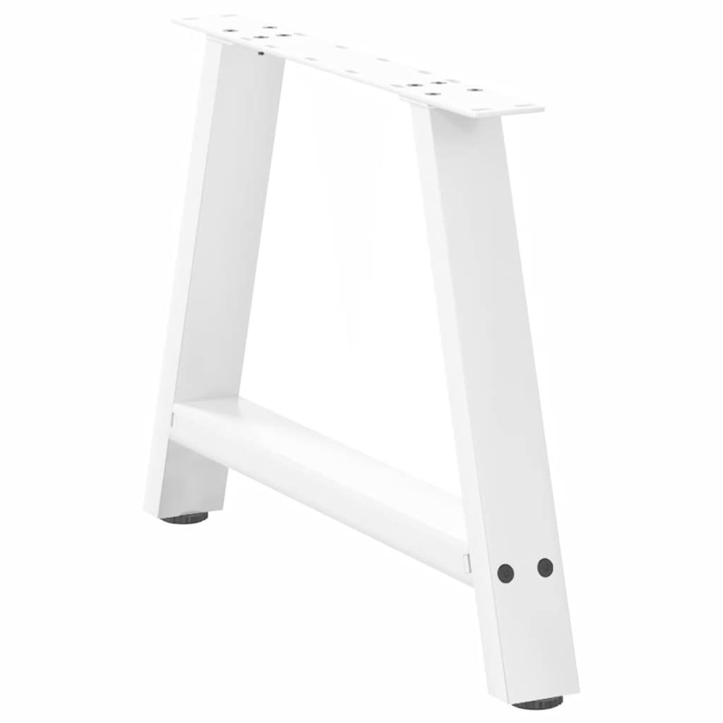 Gambe Tavolino da Caffè a A 2 pz Bianco 70x(42-43) cm Acciaio - homemem39
