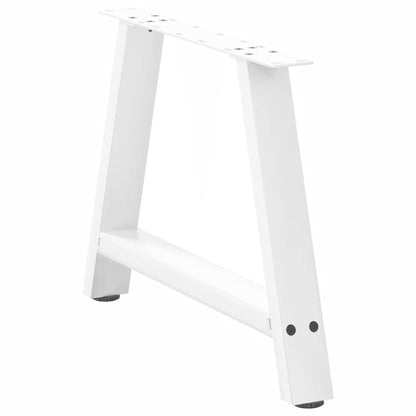 Gambe Tavolino da Caffè a A 2 pz Bianco 70x(42-43) cm Acciaio - homemem39