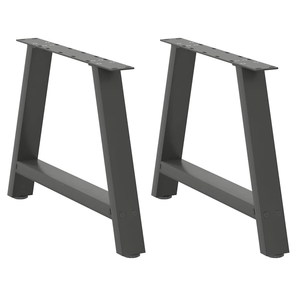 Gambe Tavolino Caffè a A 2 pz Antracite 70x(42-43)cm in Acciaio - homemem39