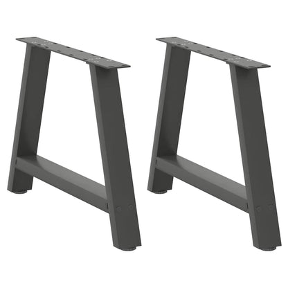 Gambe Tavolino Caffè a A 2 pz Antracite 70x(42-43)cm in Acciaio - homemem39