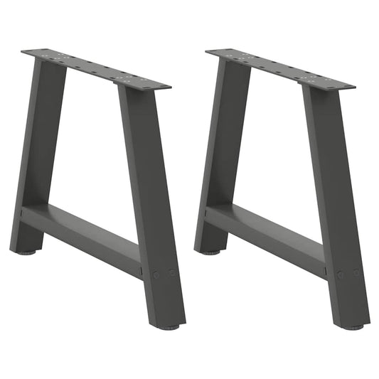 Gambe Tavolino Caffè a A 2 pz Antracite 70x(42-43)cm in Acciaio - homemem39