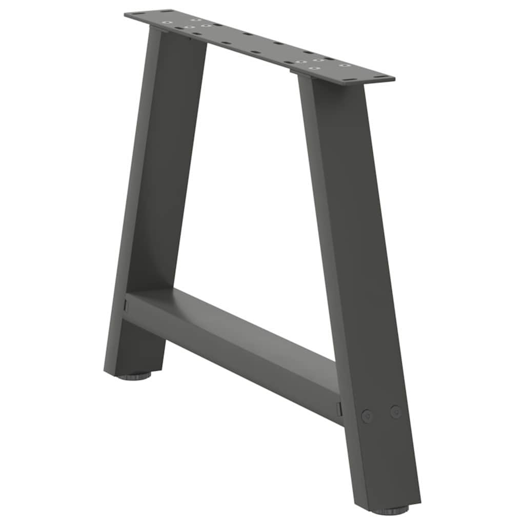 Gambe Tavolino Caffè a A 2 pz Antracite 70x(42-43)cm in Acciaio - homemem39
