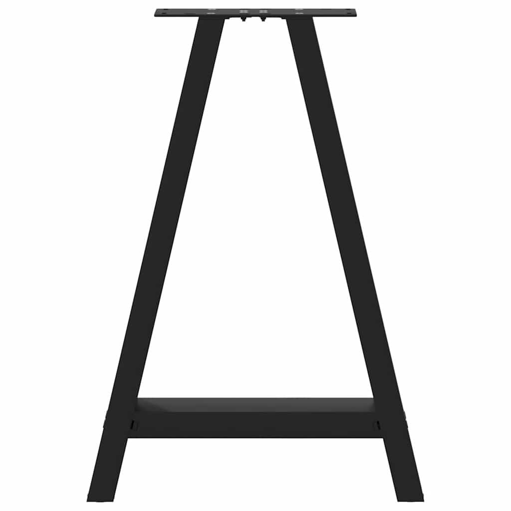 Gambe per tavolo da pranzo a forma di A 2 pz nere 50x(72-73) cm