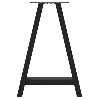 Gambe per tavolo da pranzo a forma di A 2 pz nere 50x(72-73) cm
