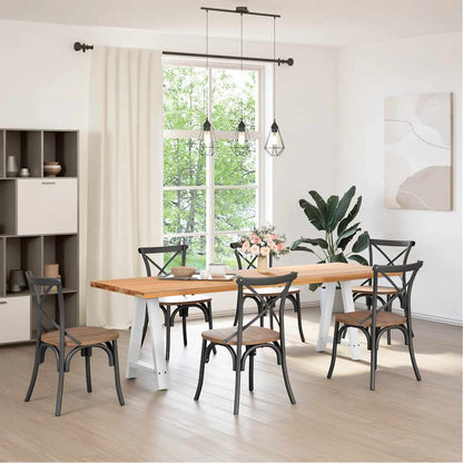 Gambe Tavolino da Caffè a A 2pz Bianco 50x(72-73) cm Acciaio - homemem39