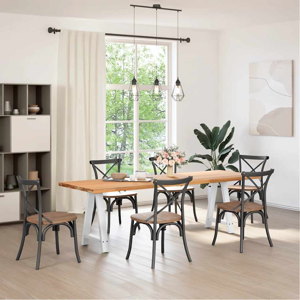 Gambe per tavolo da pranzo forma A 2 pz bianche 50x(72-73) cm