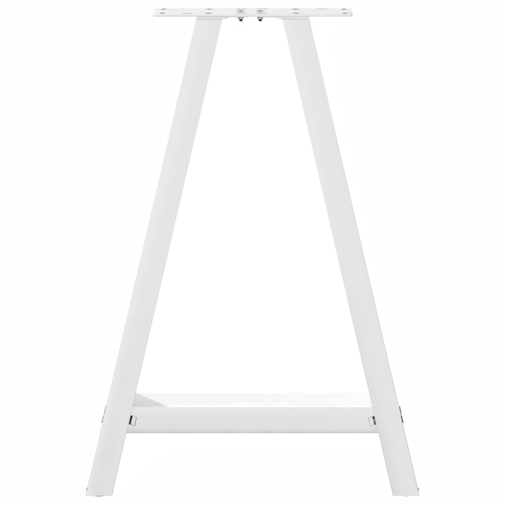 Gambe per tavolo da pranzo forma A 2 pz bianche 50x(72-73) cm