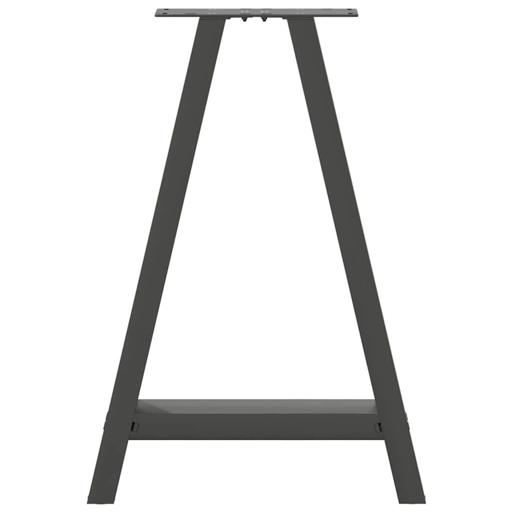 Gambe per tavolo da pranzo forma A 2 pz Antracite 50x(72-73) cm