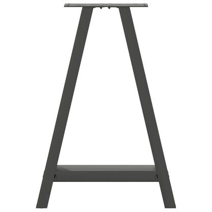 Gambe per tavolo da pranzo forma A 2 pz Antracite 50x(72-73) cm