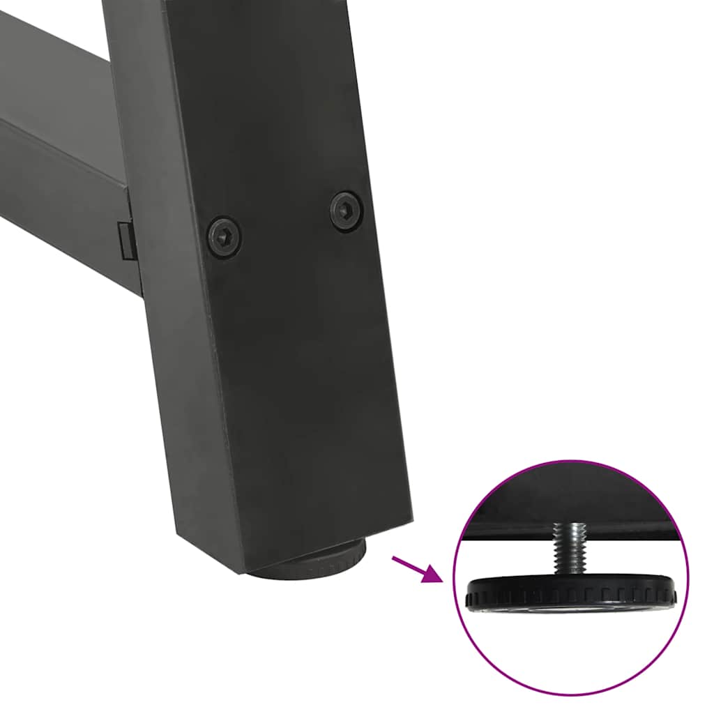 Gambe per tavolo da pranzo forma A 2 pz Antracite 50x(72-73) cm