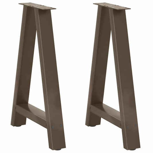 Gambe Tavolino da Caffè a A 2 pz 50x(72-73) cm Acciaio - homemem39