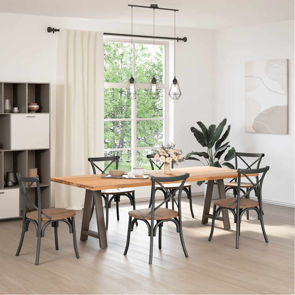 Gambe Tavolino da Caffè a A 2 pz 50x(72-73) cm Acciaio - homemem39