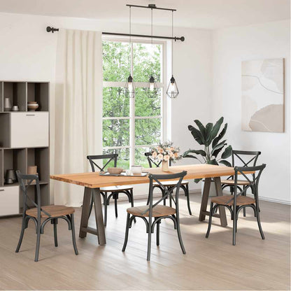 Gambe Tavolino da Caffè a A 2 pz 50x(72-73) cm Acciaio - homemem39