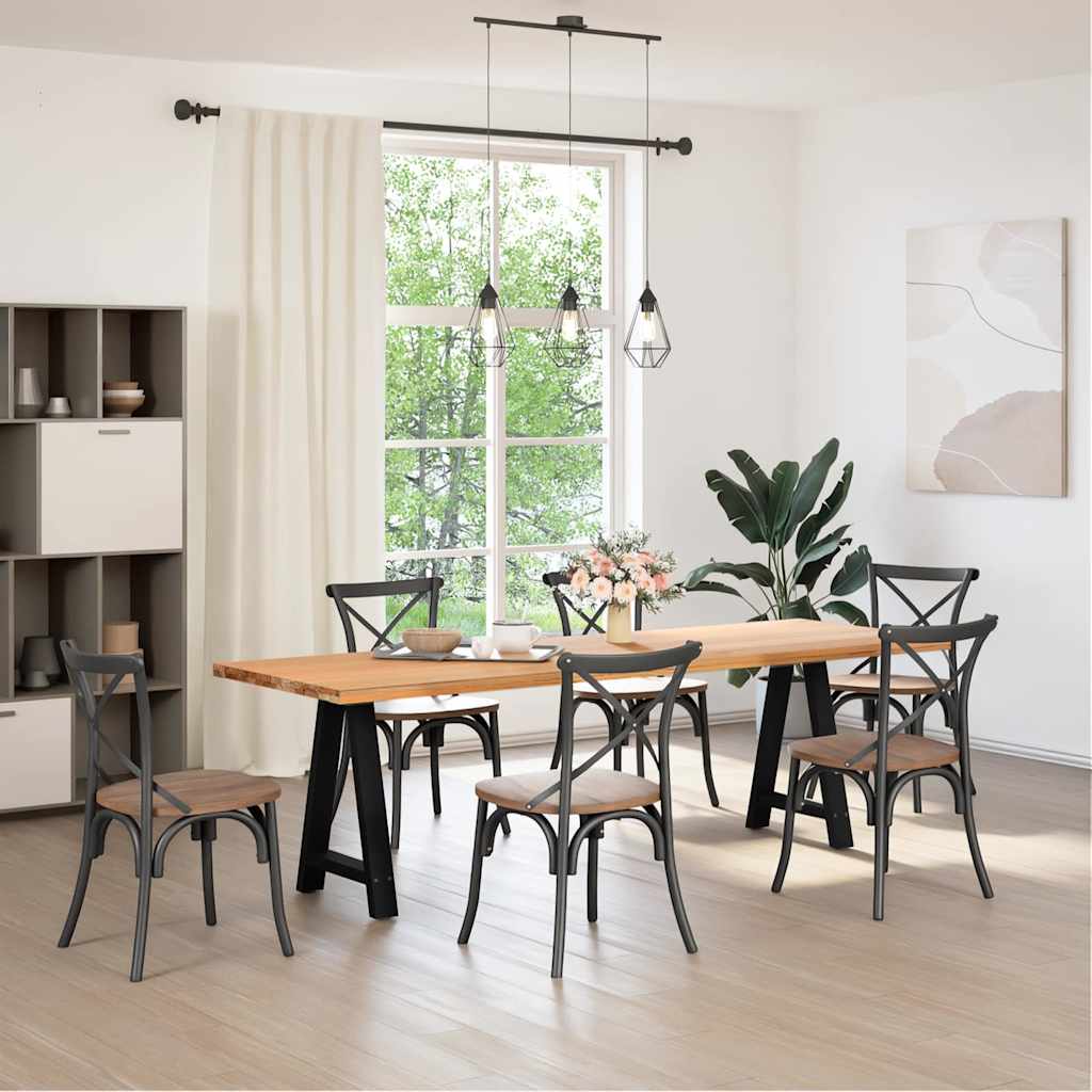 Gambe Tavolino da Caffè a A 2 pz Nero 60x(72-73) cm in Acciaio - homemem39