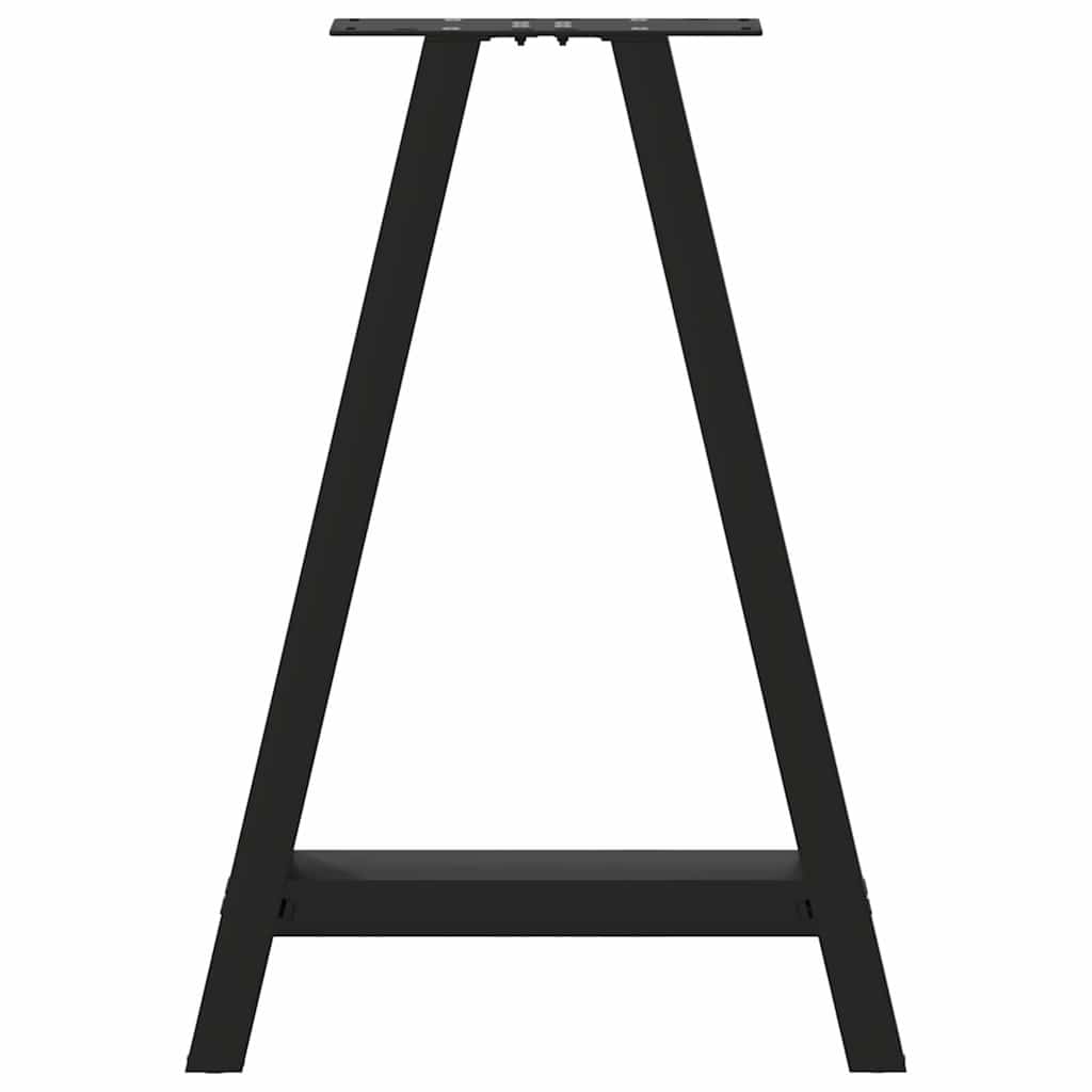 Gambe per tavolo da pranzo a forma di A 2 pz nere 60x(72-73) cm