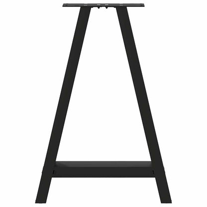 Gambe per tavolo da pranzo a forma di A 2 pz nere 60x(72-73) cm