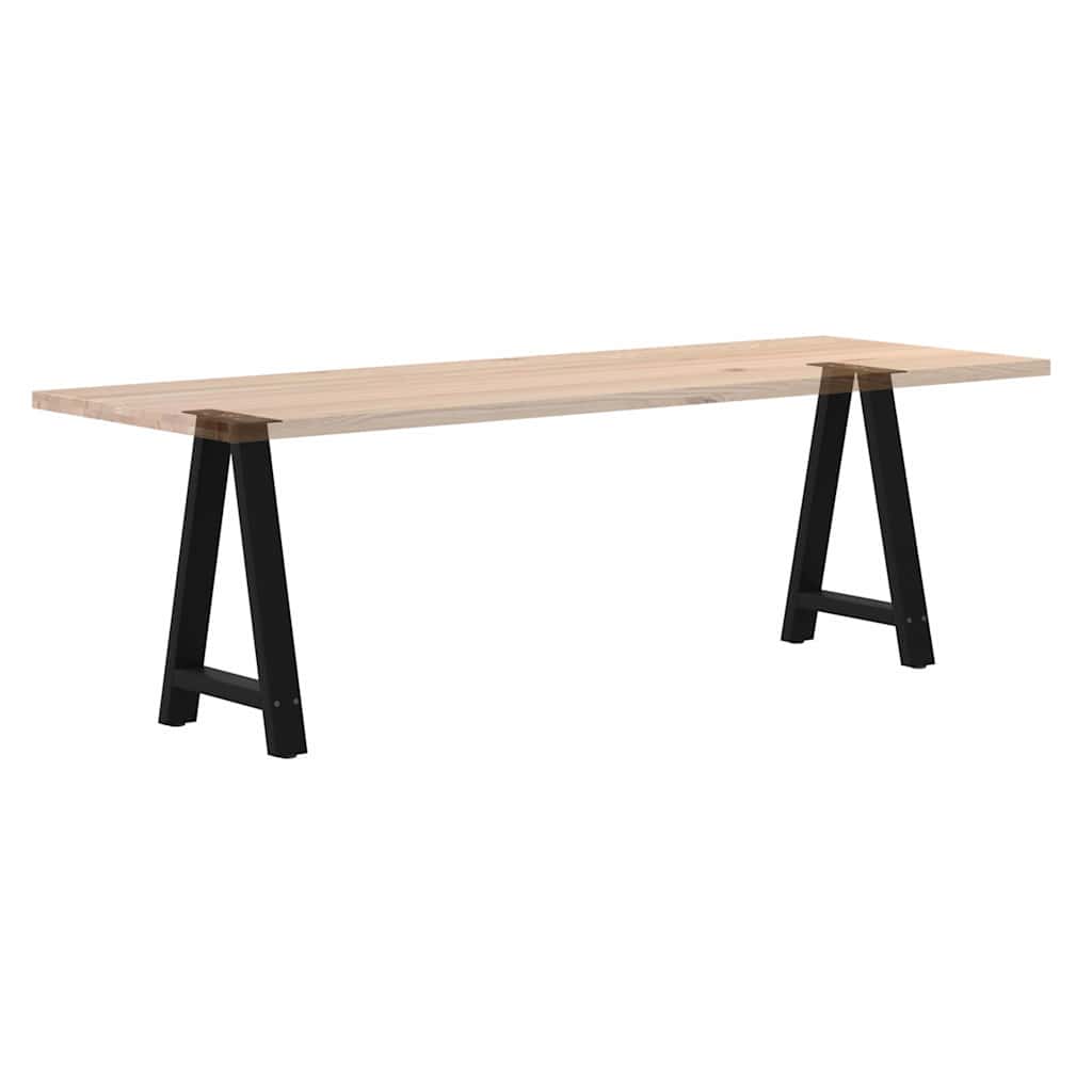 Gambe per tavolo da pranzo a forma di A 2 pz nere 60x(72-73) cm