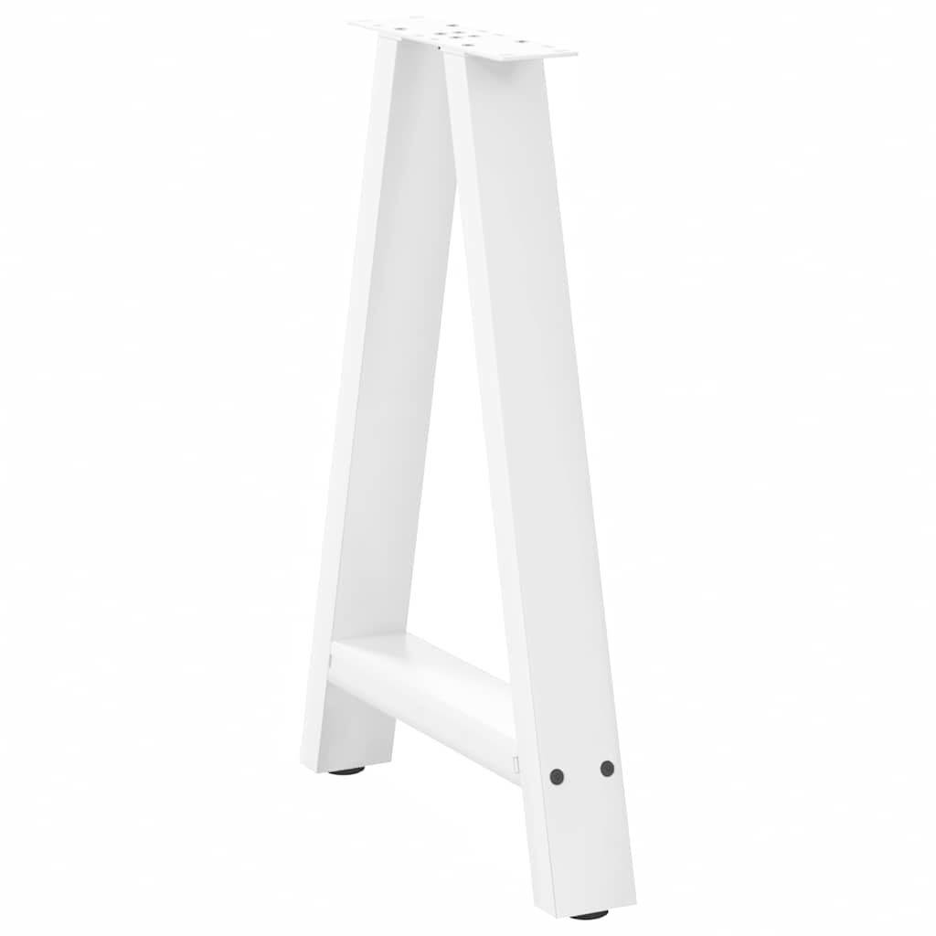 Gambe Tavolino da Caffè a A 2 pz Bianco 60x(72-73) cm Acciaio - homemem39