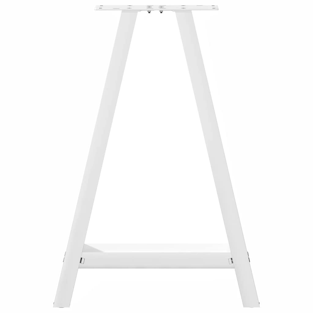 Gambe per tavolo da pranzo forma A 2 pz bianche 60x(72-73) cm