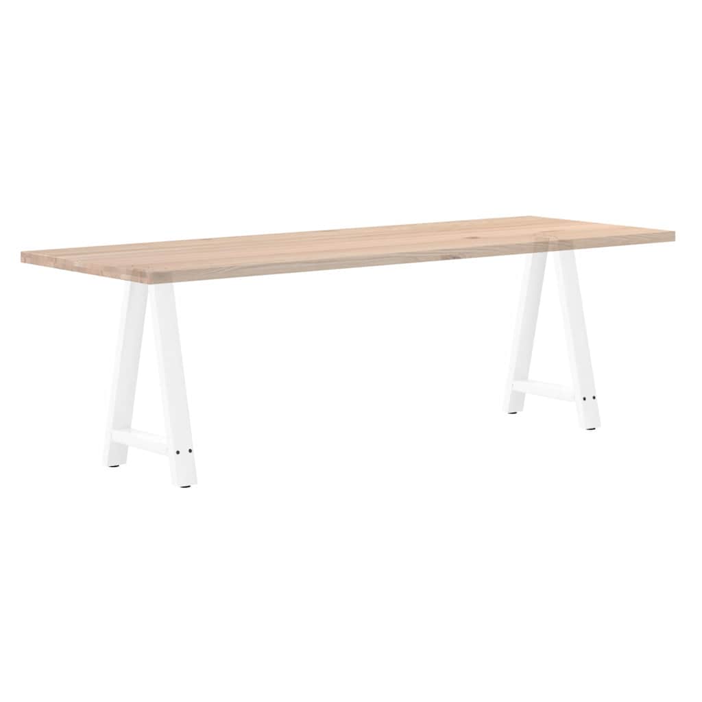 Gambe Tavolino da Caffè a A 2 pz Bianco 60x(72-73) cm Acciaio - homemem39