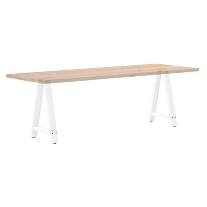 Gambe per tavolo da pranzo forma A 2 pz bianche 60x(72-73) cm