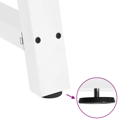 Gambe per tavolo da pranzo forma A 2 pz bianche 60x(72-73) cm