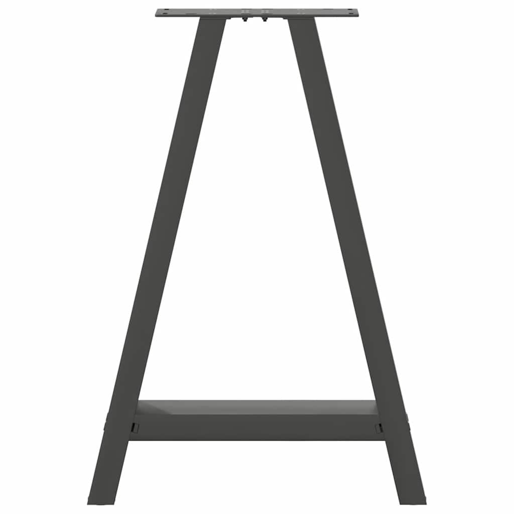 Gambe per tavolo da pranzo forma A 2 pz Antracite 60x(72-73) cm