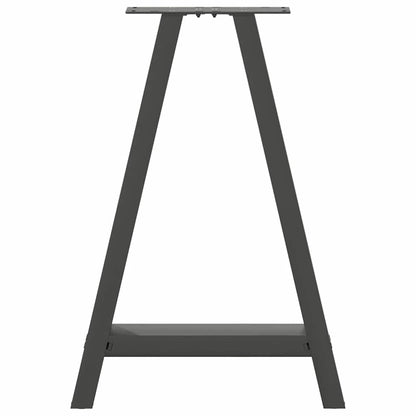 Gambe per tavolo da pranzo forma A 2 pz Antracite 60x(72-73) cm