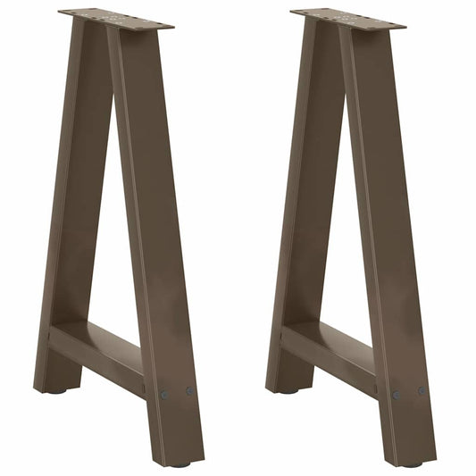 Gambe Tavolino da Caffè a A 2 pz 60x(72-73) cm Acciaio - homemem39