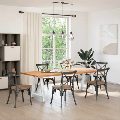 Gambe per tavolo da pranzo forma A 2 pz bianche 70x(72-73) cm