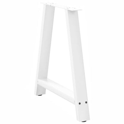 Gambe Tavolino da Caffè a A 2 pz Bianco 70x(72-73) cm Acciaio - homemem39