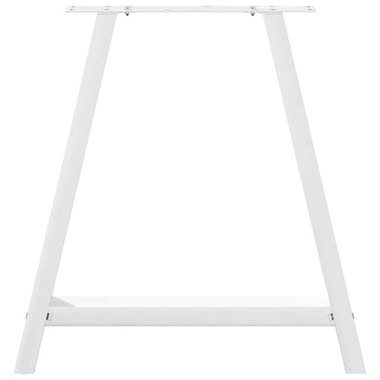 Gambe per tavolo da pranzo forma A 2 pz bianche 70x(72-73) cm