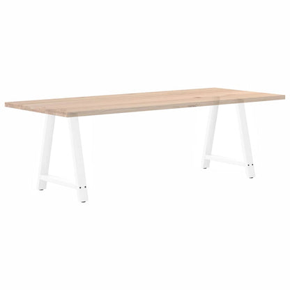 Gambe Tavolino da Caffè a A 2 pz Bianco 70x(72-73) cm Acciaio - homemem39