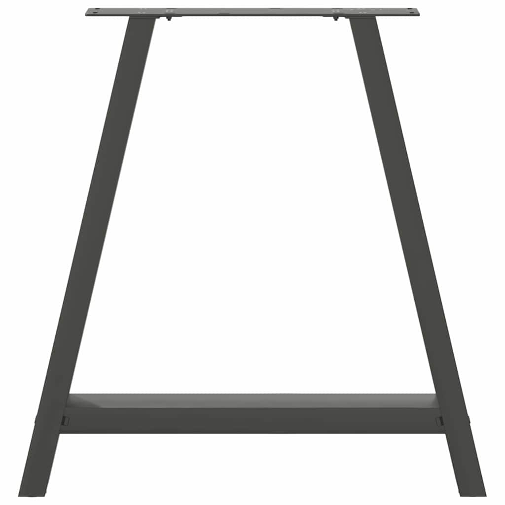 Gambe per tavolo da pranzo forma A 2 pz Antracite 70x(72-73) cm
